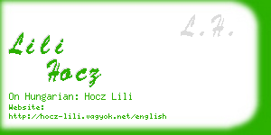 lili hocz business card